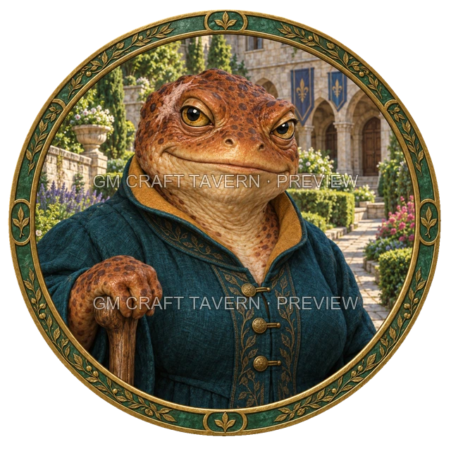 Urdan Oakbend - aperçu de token de noble vu du dessus