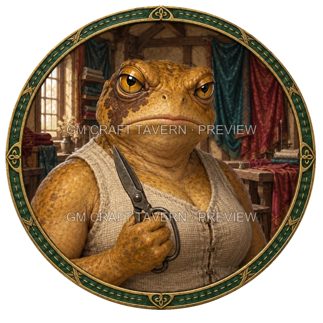 Durg Oakbend - aperçu de token d’artisan vu du dessus