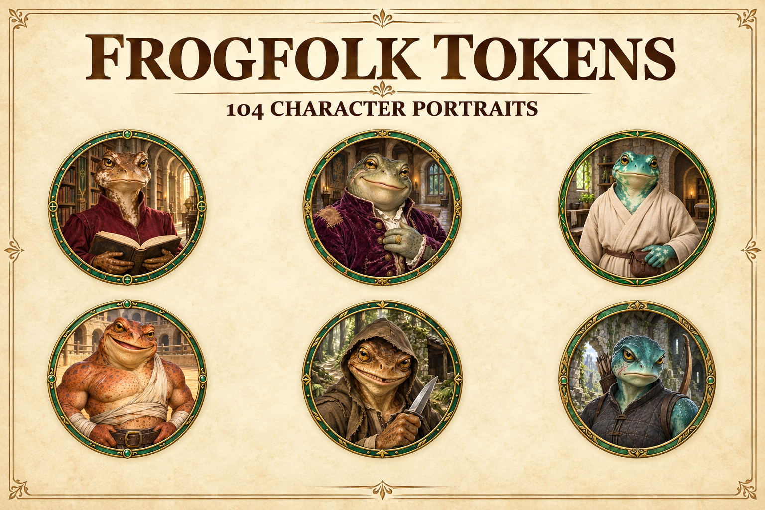Aperçu du produit Frogfolk Character Tokens 1