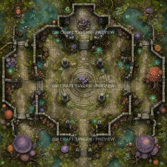 Spore Shrine battlemap preview
