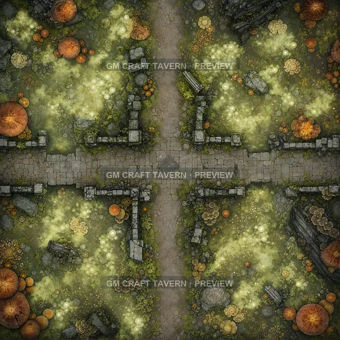 Spore Cloud Crossing battlemap preview