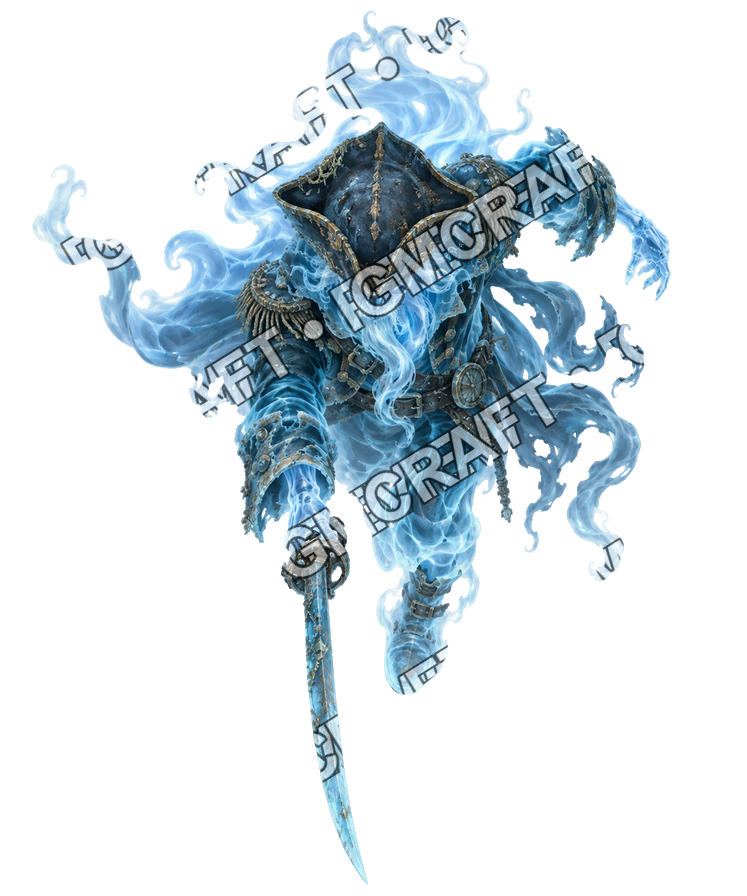 Pirate Ocean 0223 Ghost Captain Water Reflections Topdown Token top-down token preview