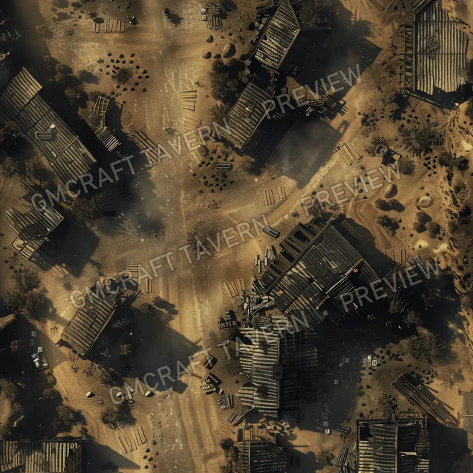 Ghost Town Swallow battlemap preview