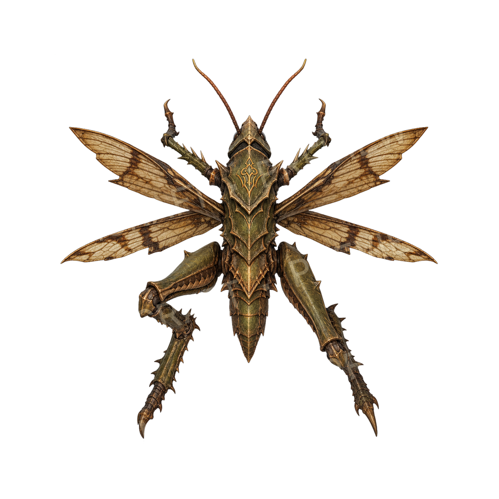 Giant Locust Swarm Leader top-down token preview