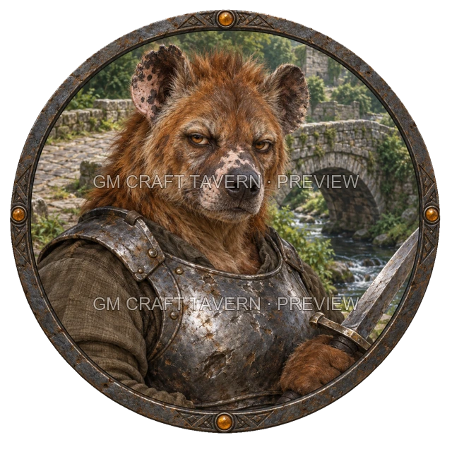 Aperçu du token vu du dessus de Urdan Ashfield - Guerrier