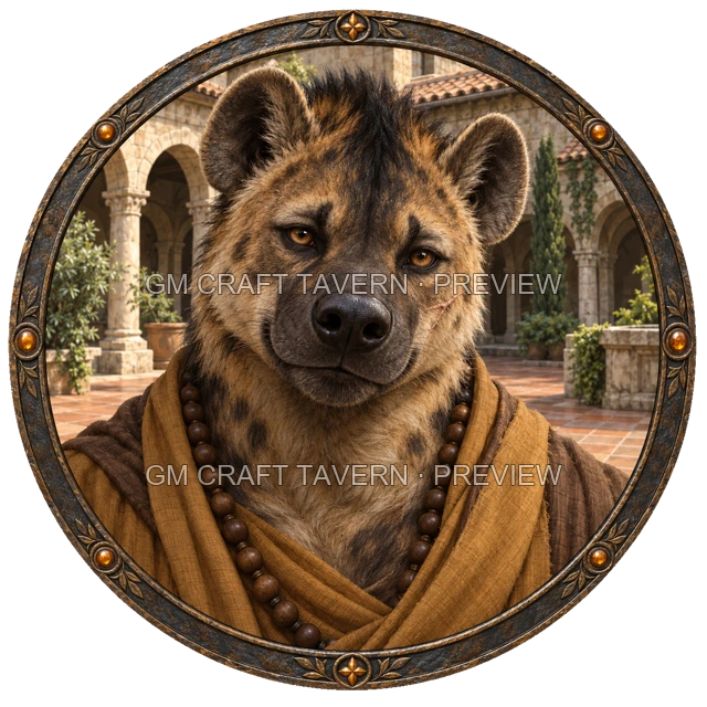 Aperçu du token vu du dessus de Besha Ashfield - Moine