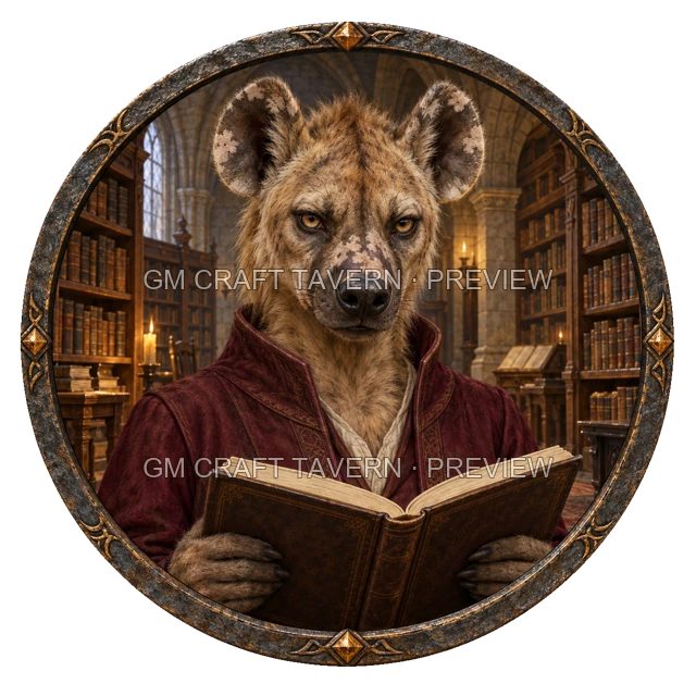 Aperçu du token vu du dessus de Durg Ironwell - Magicien