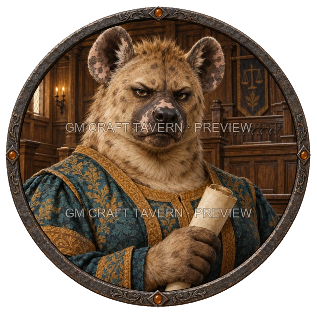 Grom Oakbend - aperçu de token de noble vu du dessus