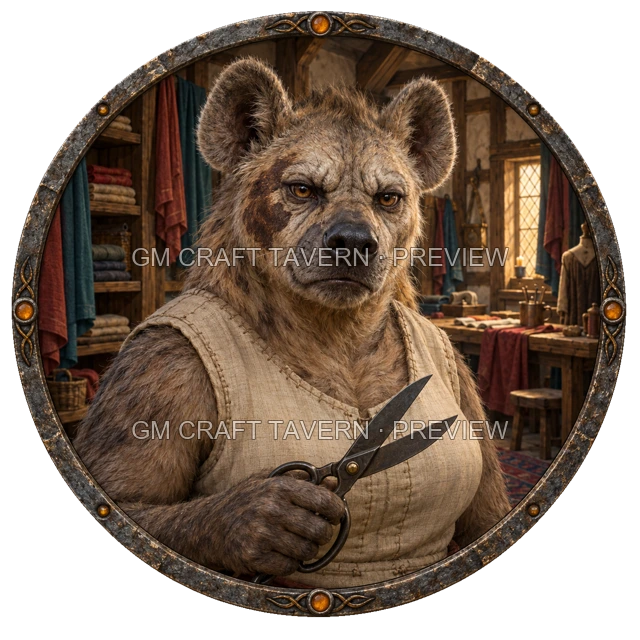 Durg Oakbend - aperçu de token d’artisan vu du dessus