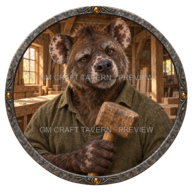 Morga Oakbend - aperçu de token d’artisan vu du dessus