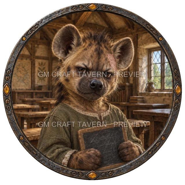 Grom Deepgrove - aperçu de token de villageois vu du dessus