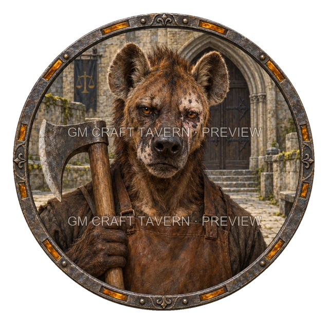 Varka Clearwell - aperçu de token de combattant vu du dessus