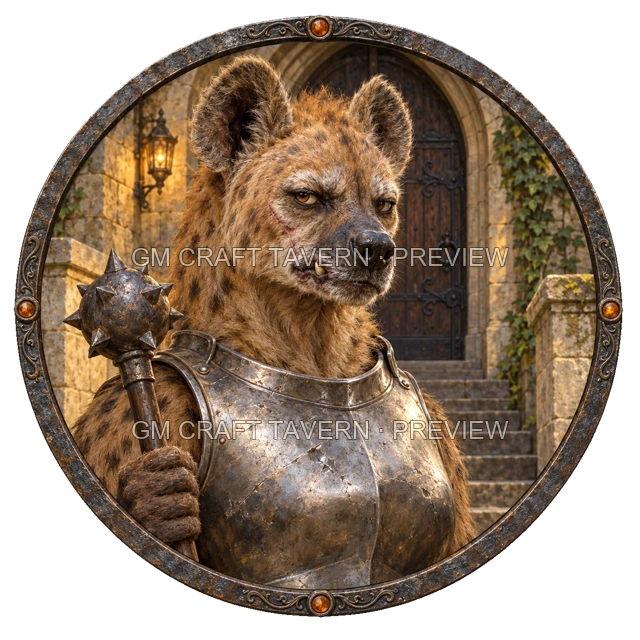 Urdan Clearwell - aperçu de token de combattant vu du dessus