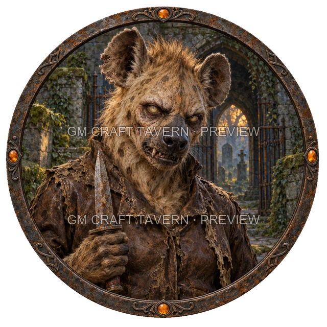 Aperçu de token de bandit mort-vivant vu du dessus