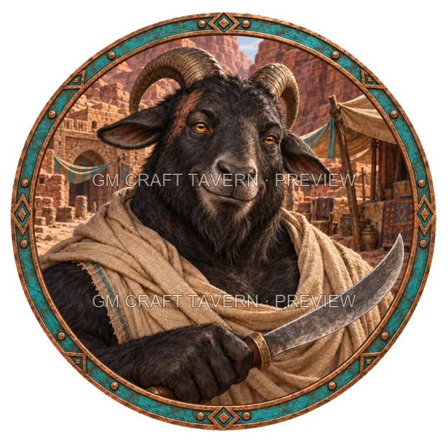 Aperçu du token vu du dessus de Varka Stonebrook - Barbare