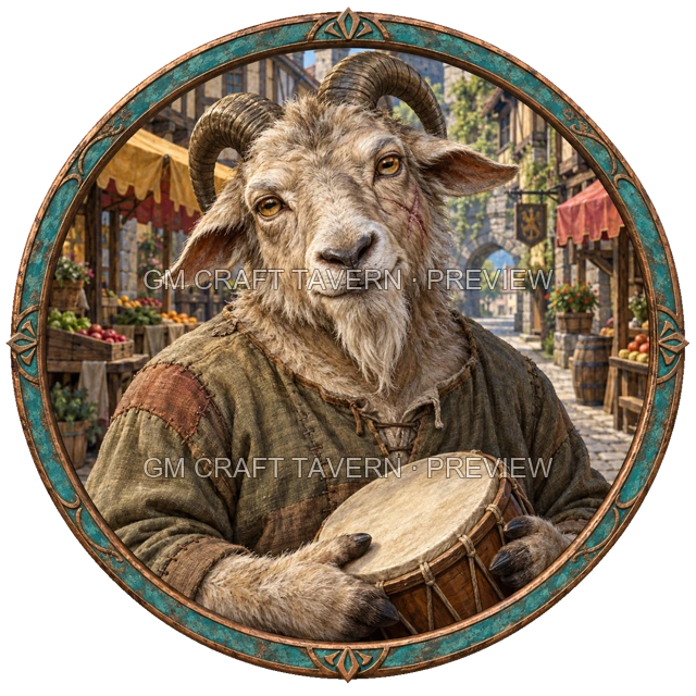 Aperçu du produit Tokens de personnages goatfolk 4