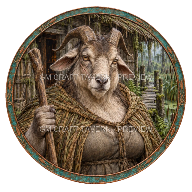 Aperçu du token vu du dessus de Durg Reedvale - Druide
