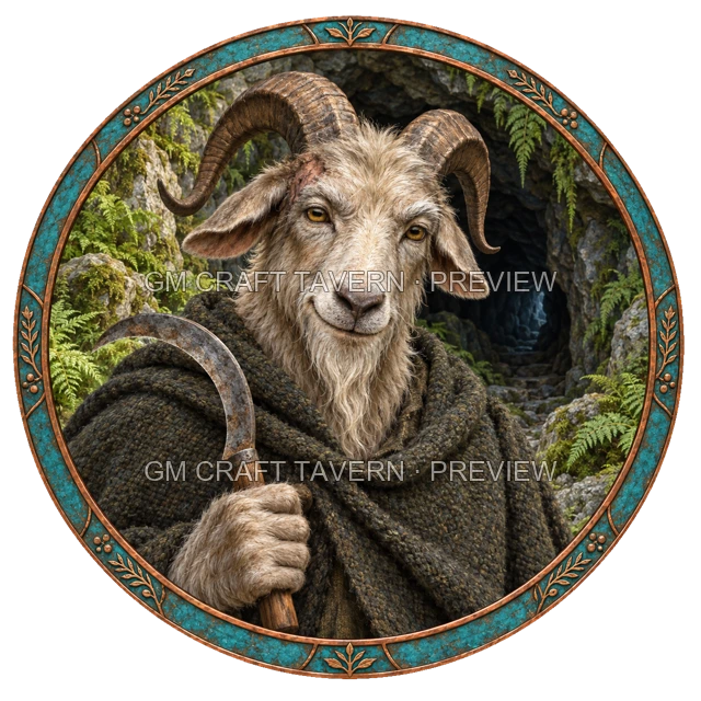 Aperçu du token vu du dessus de Morga Reedvale - Druide