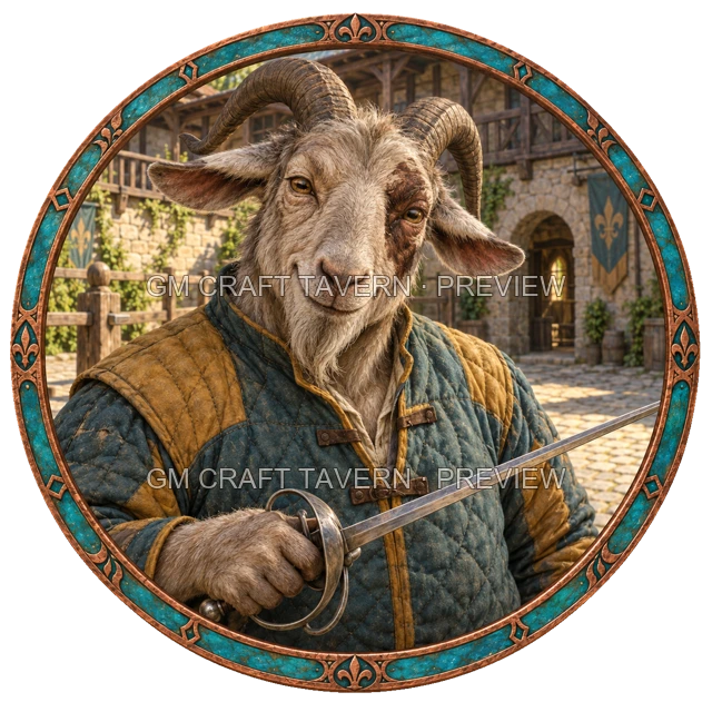 Aperçu du token vu du dessus de Varka Ashfield - Guerrier