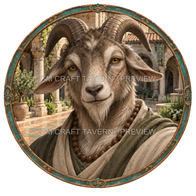 Aperçu du token vu du dessus de Besha Ashfield - Moine