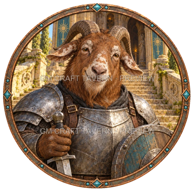 Aperçu du produit Tokens de personnages goatfolk 3