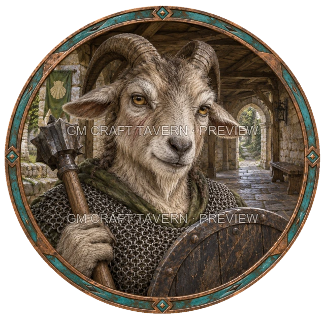 Aperçu du token vu du dessus de Urdan Mossridge - Paladin