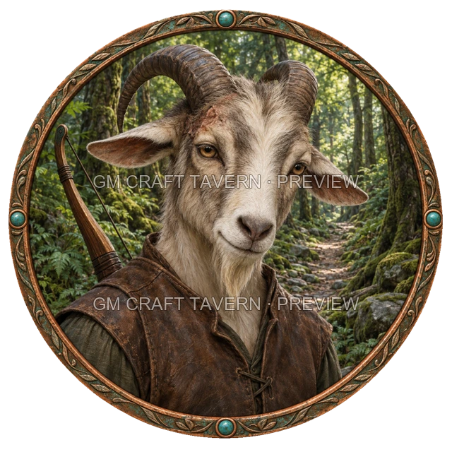 Aperçu du produit Tokens de personnages goatfolk 6