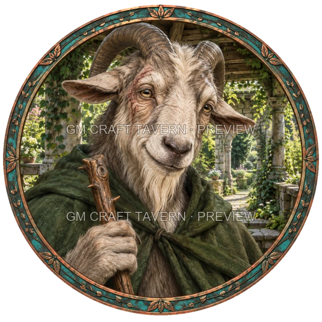 Aperçu du token vu du dessus de Varka Ironwell - Occultiste