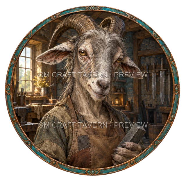 Urdan Westmere - aperçu de token de forgeron vu du dessus