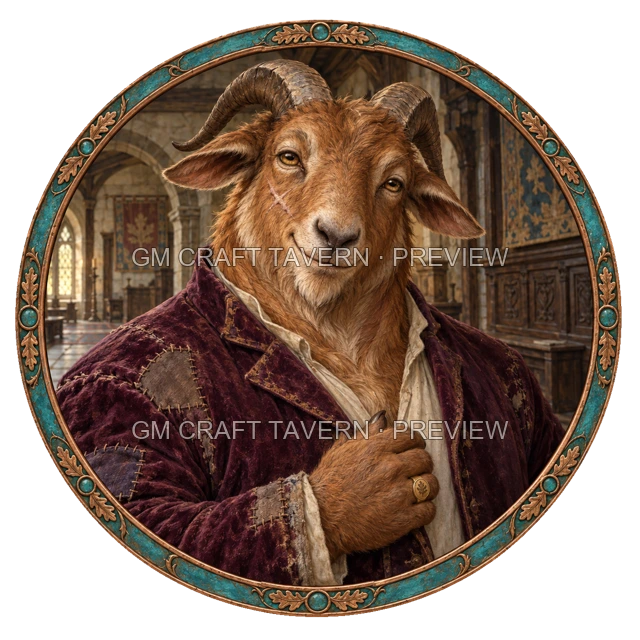 Varka Oakbend - aperçu de token de noble vu du dessus