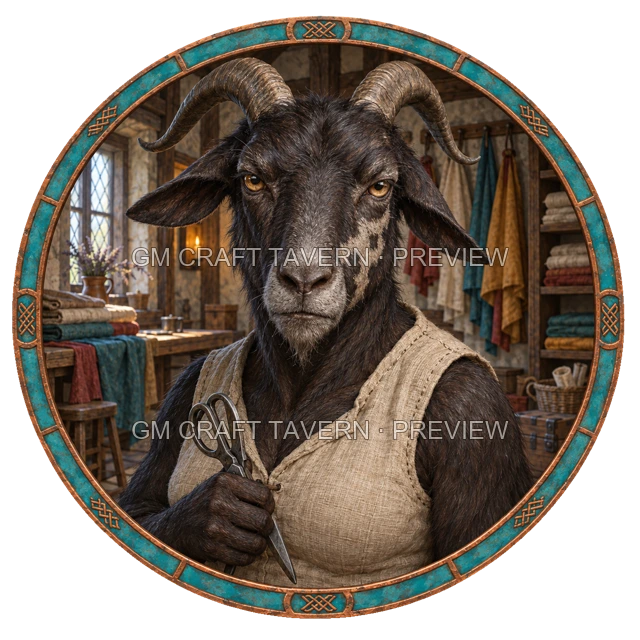 Durg Oakbend - aperçu de token d’artisan vu du dessus
