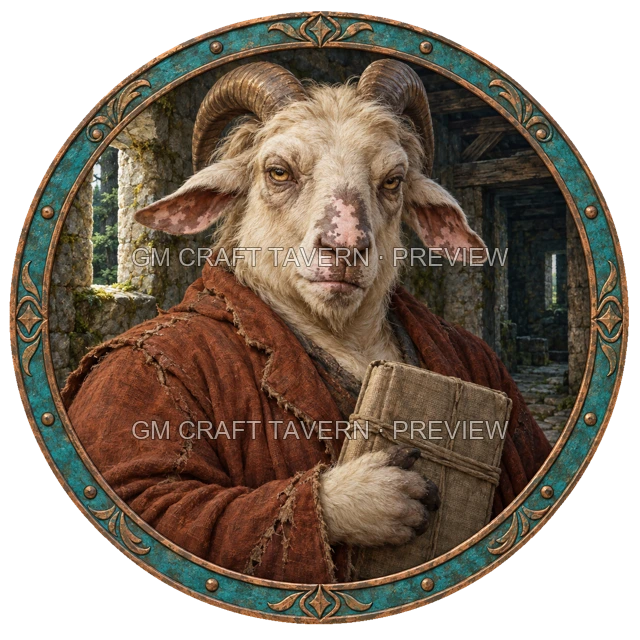 Durg Hillward - aperçu de token de paria vu du dessus