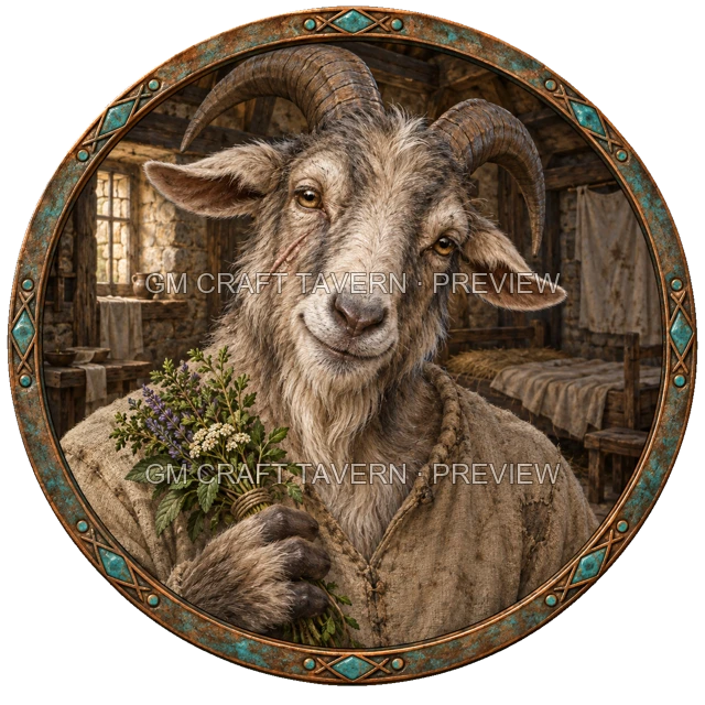 Morga Hillward - aperçu de token de paria vu du dessus