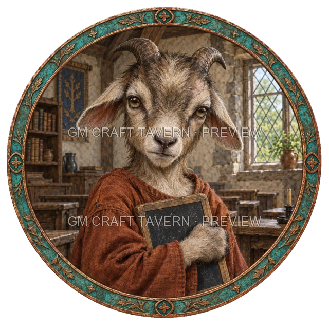 Grom Deepgrove - aperçu de token de villageois vu du dessus