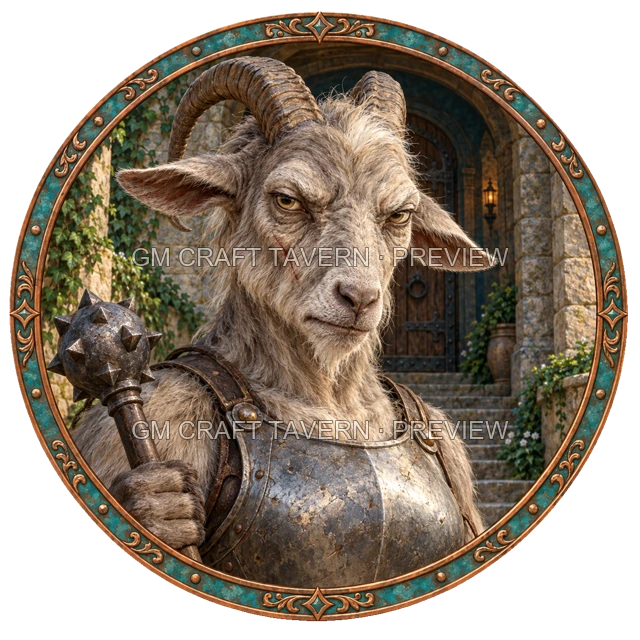 Urdan Clearwell - aperçu de token de combattant vu du dessus