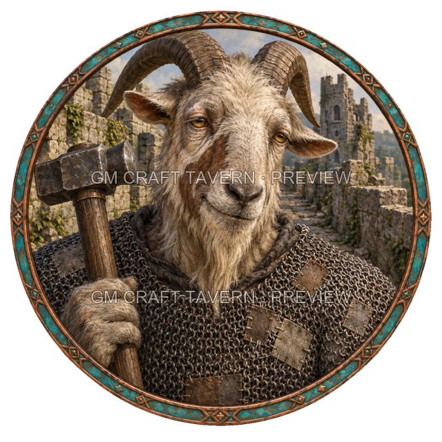 Morga Clearwell - aperçu de token de combattant vu du dessus