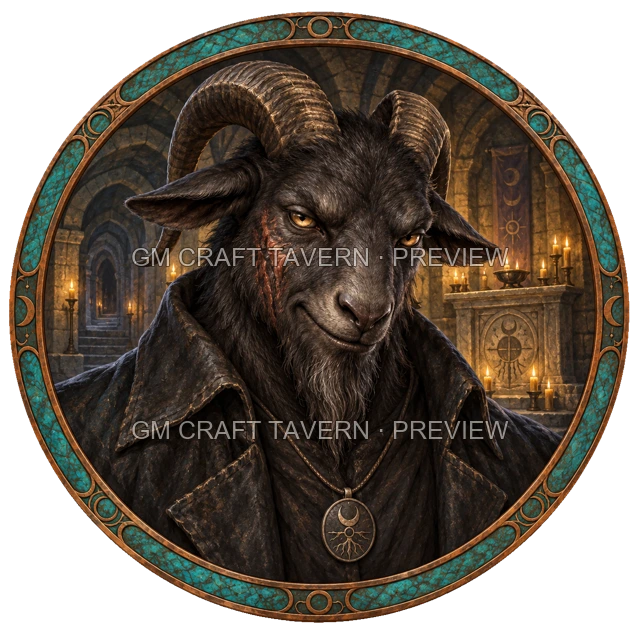Aperçu de token de sorcier noir vu du dessus