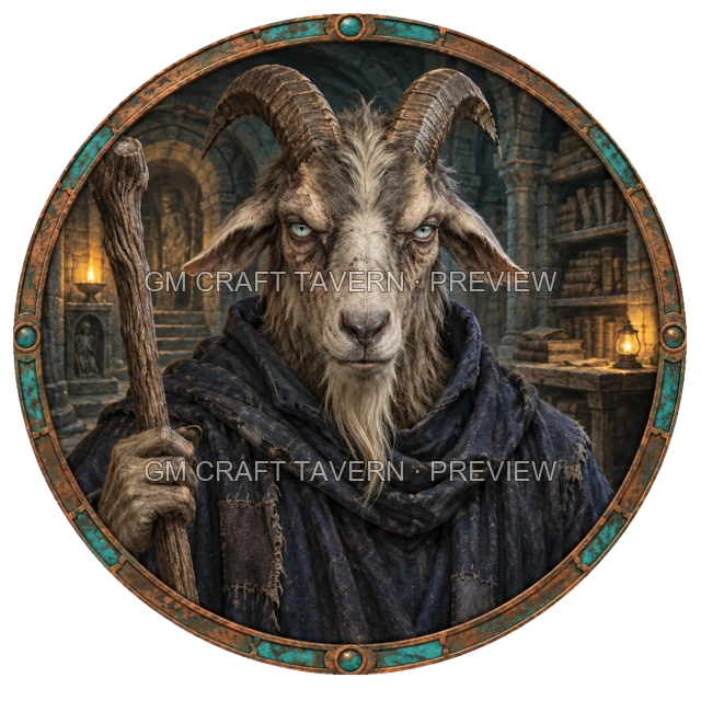 Aperçu de token de mage mort-vivant vu du dessus