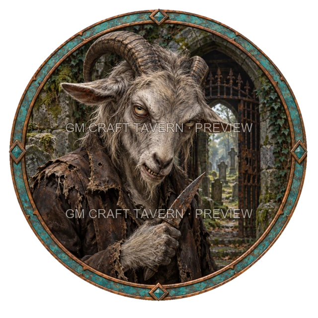 Aperçu de token de bandit mort-vivant vu du dessus