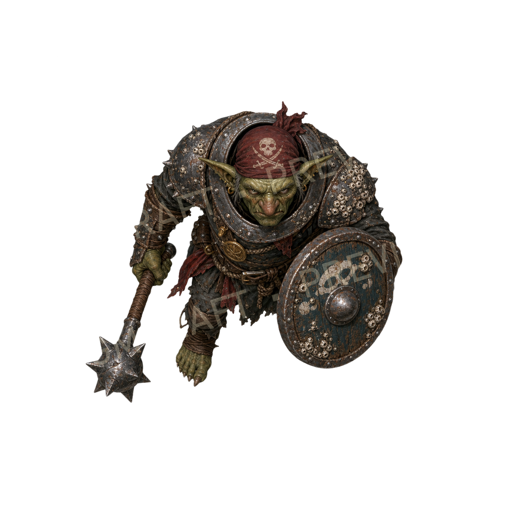 Bundle 30 23 token vu du dessus : vétéran en armure de bernacles