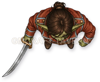 Grom Clearwell - Fighter top-down token preview