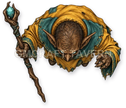 097 · Enemy 18 - Undead Mage top-down token preview