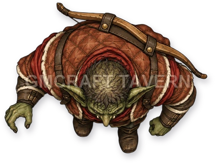 105 · Enemy 26 - Beast Poacher top-down token preview