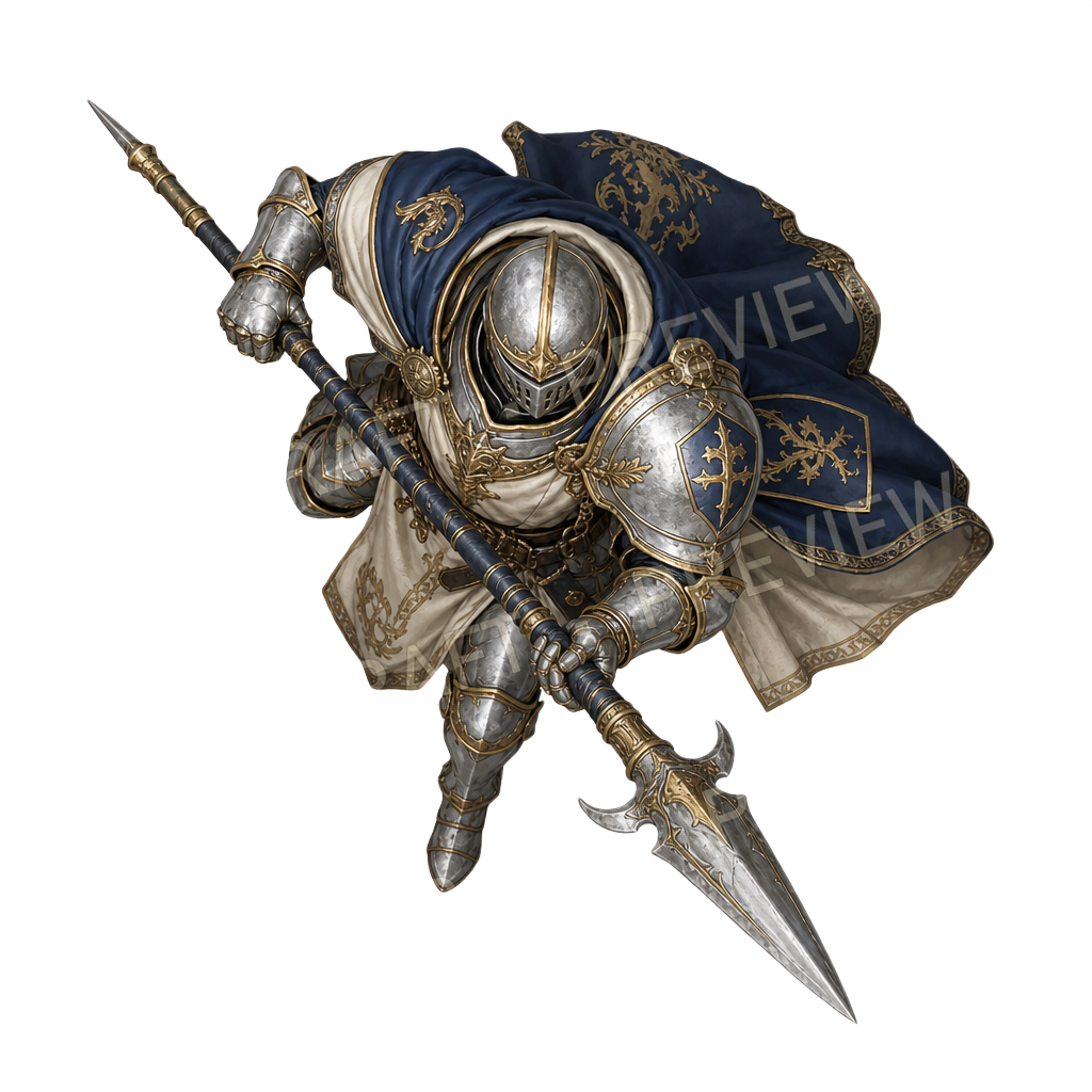 Cloaked Lance Captain top-down token preview