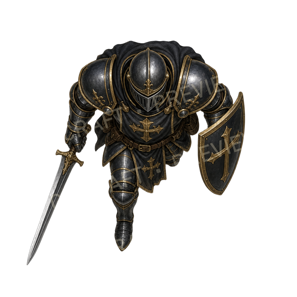 Blacksteel Guard top-down token preview