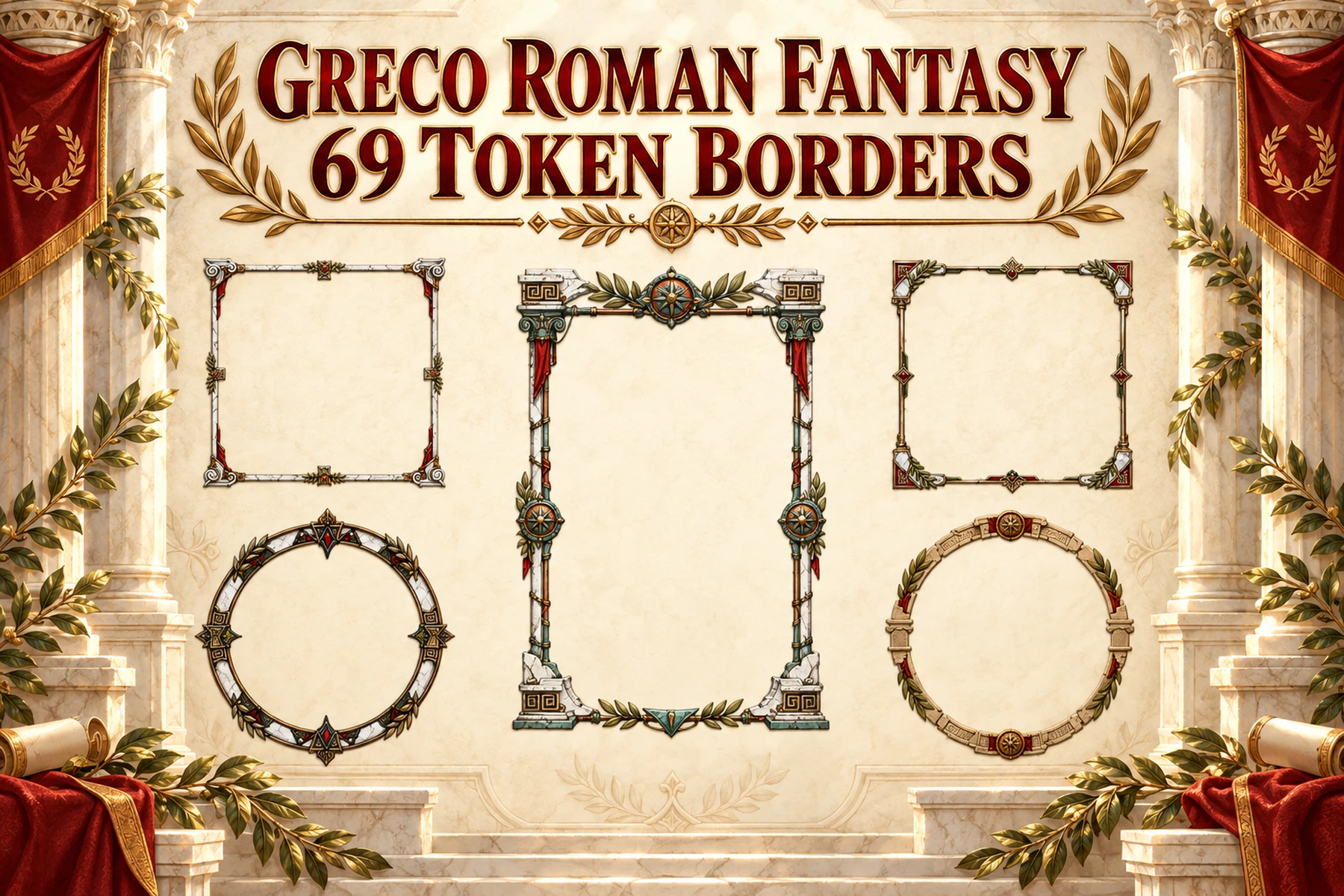 Greco Roman Fantasy Borders product preview