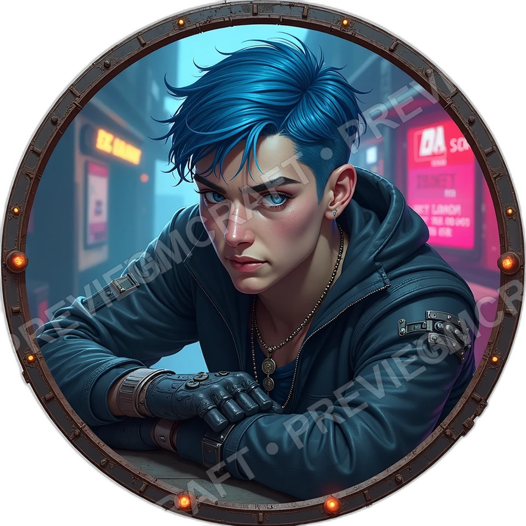 Cranial Node Whisper, Male, Temple Server Puck, Fingertip Decrypt Reels, Solder Stained Gloves, Hackers, ,Adult,1.8,, ,Slim Build,1.8,, ,Cobalt Blue H 0001 top-down token preview