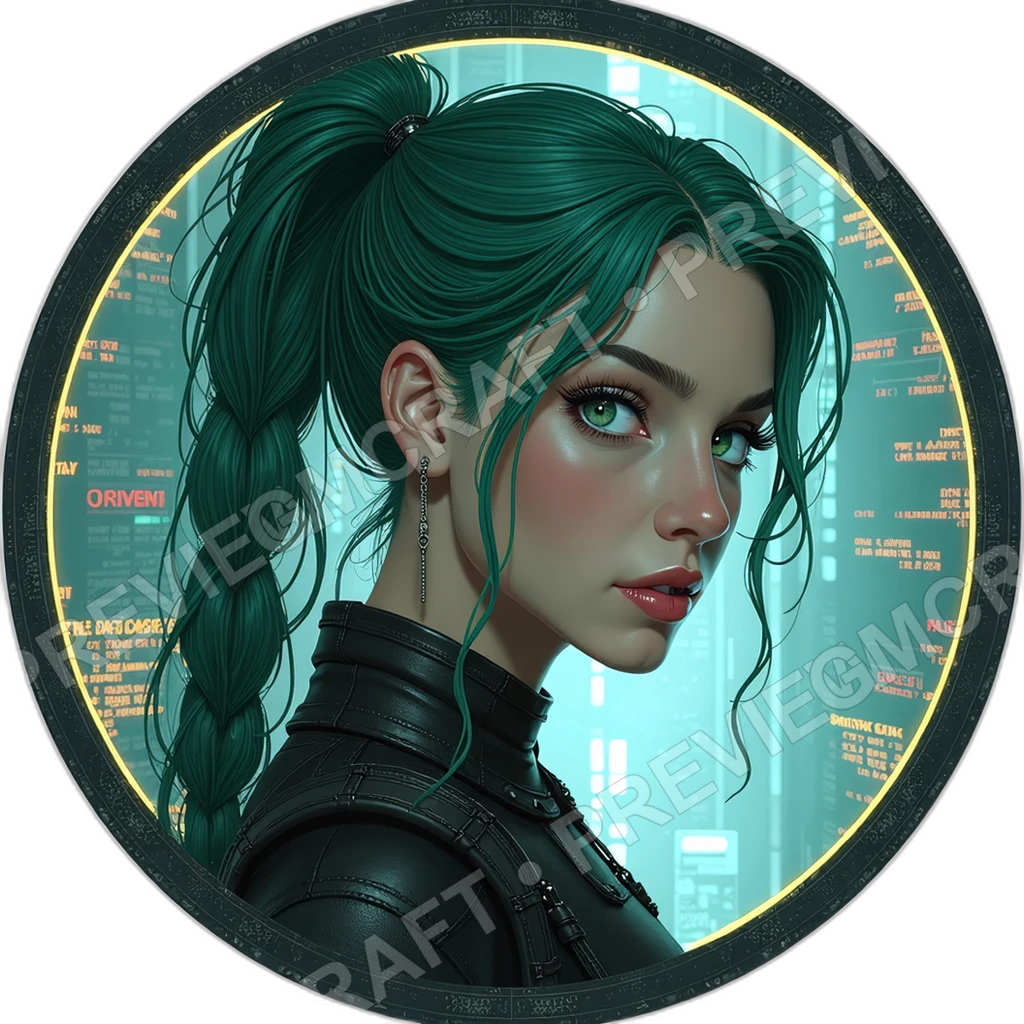 Mirror Netseer, Female, Iris Code Filaments, Palm Datastick Graft, Solder Fleck Fingertips, Hackers, ,,1.8,, ,Slim Build,1.8,, ,Olive Green H 0001 top-down token preview
