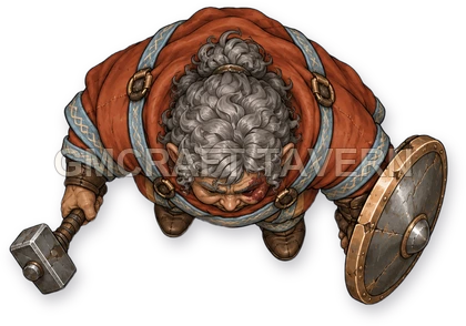 Grom Mossridge - Paladin top-down token preview
