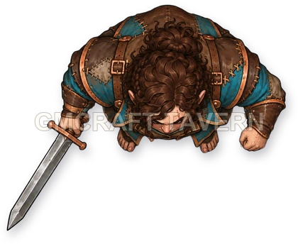 083 · Enemy 01 - Bandit Captain top-down token preview